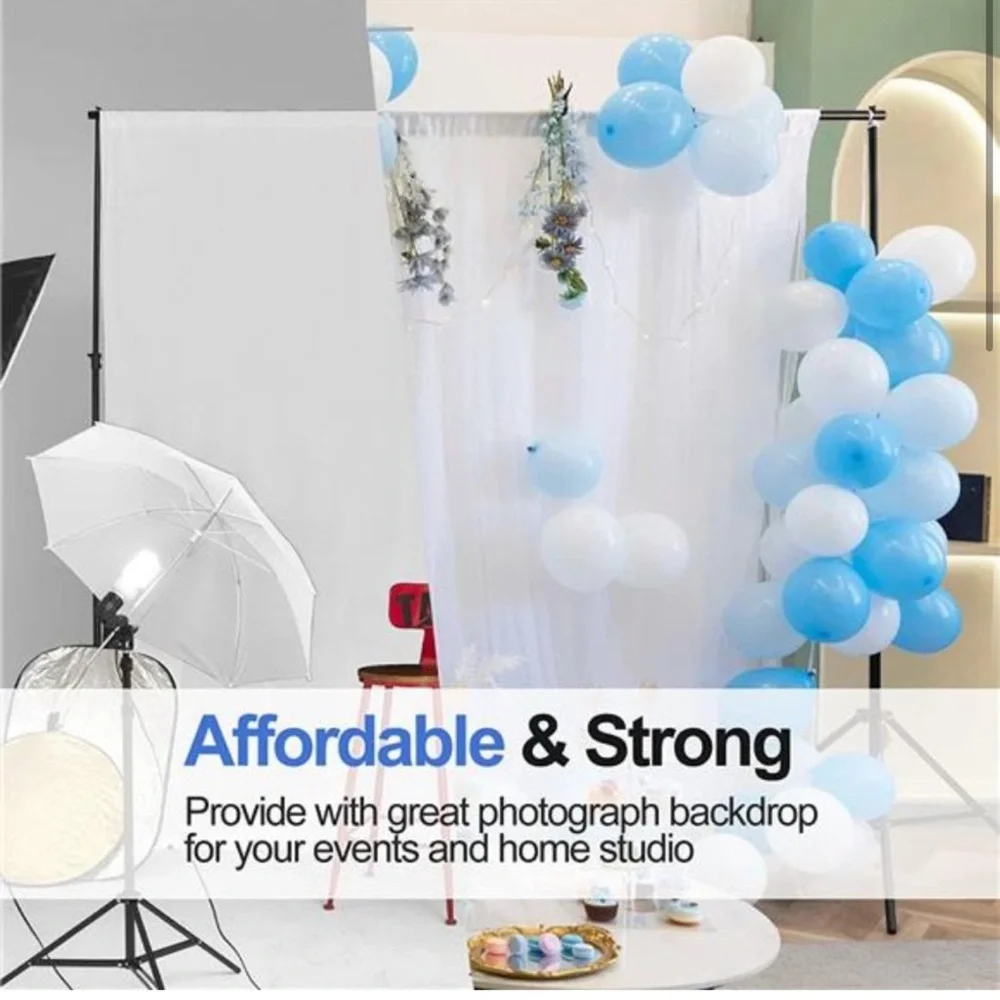 10’ Adjustable Photo Backdrop Stand 3 Cross Bar Photography Support System